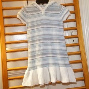 Gymboree 7 SS Hooded Sweater Dress Fair Isle Cable